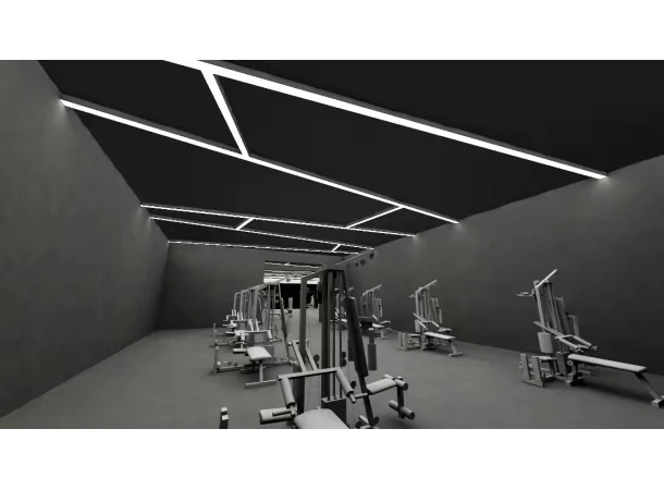 Светодиодный модульный линейный светильник CXS7570B-12-45W-840-ND-BL в алюминиевом профиле 1204x75x72мм 45W 4000K 4500Lm чёрный