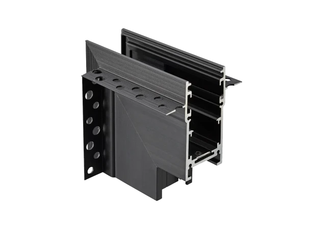 Врезной безрамочный наружный  прямоугольный модуль CXL25-L90WB матовый черный для магнитных треков серии ML2.0S