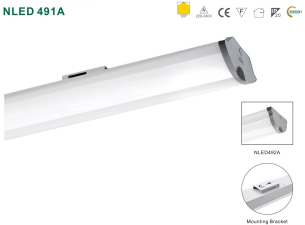 Светодиодный линейный настенно-потолочный светильник NVC NLED491A 36W 4000K K48 Светодиодный линейный настенно-потолочный светильник NVC NLED491A 36W 4000K K48
