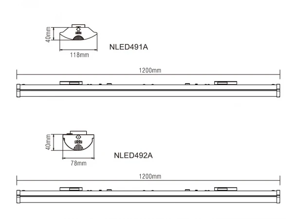Светодиодный линейный настенно-потолочный светильник NVC NLED491A 36W 4000K K48 Светодиодный линейный настенно-потолочный светильник NVC NLED491A 36W 4000K K48