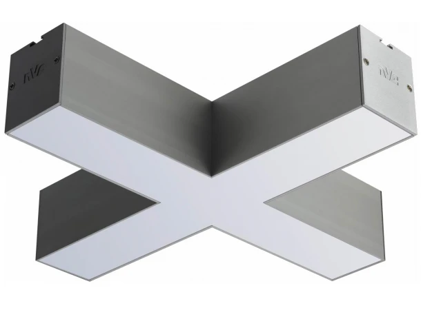 Підвісний Х-подібний модуль NVC NLILED495XM W80 для з'єднання 4-х ліній світильників серії NLILED495AM в алюмінієвому профілі 80х68 мм 15W 4000K 1225Lm Підвісний Х-подібний модуль NVC NLILED495XM W80 для з'єднання 4-х ліній світильників серії NLILED495AM в алюмінієвому профілі 80х68 мм 15W 4000K 1225Lm