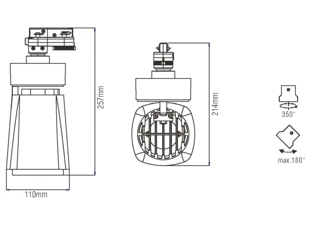 Трековий світлодіодний світильник NVC TLED319N 50W 4000K кут 24° CRI>90 колір білий Трековий світлодіодний світильник NVC TLED319N 50W 4000K кут 24° CRI>90 колір білий