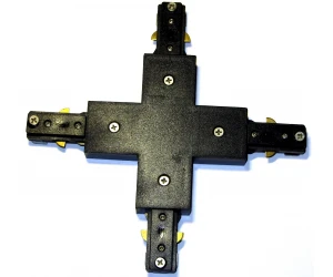 Перехідник хрестовина для монтажу трекових світильників NVC T3 XJ Колір чорний Перехідник хрестовина для монтажу трекових світильників NVC T3 XJ Колір чорний