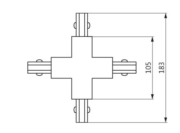 Переходник крестовина для монтажа трековых светильников NVC T3 XJ Цвет черный Переходник крестовина для монтажа трековых светильников NVC T3 XJ Цвет черный