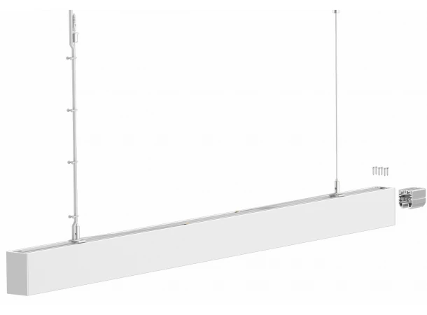 Світлодіодний модульний лінійний світильник Signcomplex SC-SL8050-036-AW-02NW-BL в алюмінієвому профілі 1204x80x50мм 36W 4000K 3240Лм чорний (лівий)